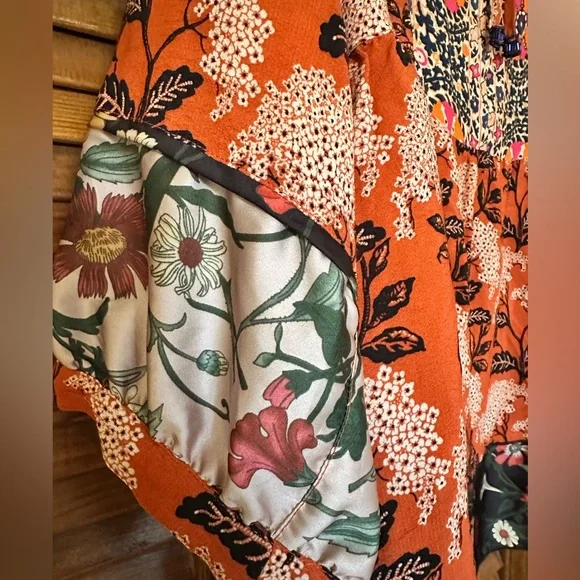 John Mark orange and black tunic Blouse with Relaxed Fit size Large - Picture 9 of 14